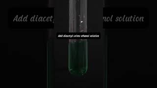 When nickel reagent meets diacetyl oxime🍉chemistryexperimentshorts [upl. by Bigelow]