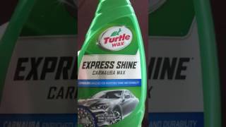 Turtle wax express shine carnauba wax review [upl. by Nonnarb]