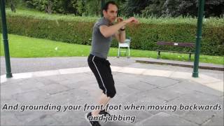 Easy To Learn  Boxing Footwork  Jabbing Forwards amp Backwards [upl. by Muncey4]