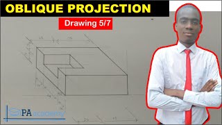 Oblique Drawing Tutorial for Technical Drawing Student How to Draw Oblique View of Soild Shapes [upl. by Rochelle]