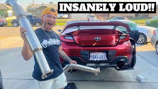 2022 TOYOTA GR86BRZ EXHAUST INSTALL [upl. by Eikcor205]