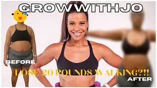 I tried GROWWITHJO Walking WORKOUTS for 30 DAYS  I Cant believe I LOST 20 POUNDS  KeairaJay [upl. by Naltiac]