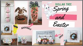 DOLLAR TREE SUPER CUTE SPRING amp EASTER DIYS 🐰 [upl. by Yelekreb]