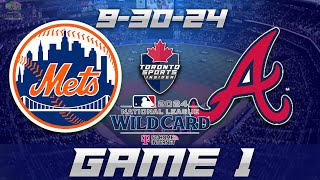 93024 New York Mets vs Atlanta Braves Game 1 Audio  MLB Postseason LIVE Streamcast amp Chat [upl. by Berthold27]