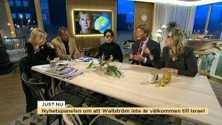 Storbråk om Margot Wallström i nyhetspanelen  Nyhetsmorgon TV4 [upl. by Mureil]