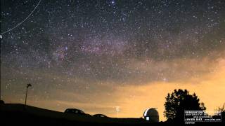 Earth rotation northern hemisphere in time lapse 360 panorama Milky Way Polar star OAO 09 [upl. by Kared]