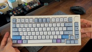 Monsgeek M1v3 with Akko v3 Creamy Purple Pro switches [upl. by Bullock503]