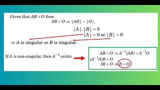 Linear Algebra Exam Tip If AB0 then A and B are zero Matrices or A and B are Singular [upl. by Pauletta]