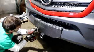 Mercedes Sprinter Front Receiver Hitch install [upl. by Bowlds]