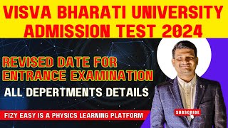 Visva bharati university REVISED date for admission test 2024 [upl. by Metzger]