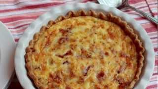 Quiche Lorraine Mothers Day Recipe  Creamy Bacon Leek Cheese Quiche [upl. by Aiveneg]