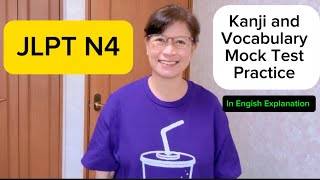 JLPT N4 Kanji and Vocabulary Mock Test Practice with Grammar Explanation jlptn4 [upl. by Patterson]