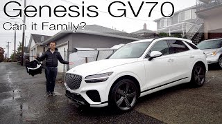 Can it Family Clek Liing and Foonf Child Seat Review in the Genesis GV70 [upl. by Yorke699]