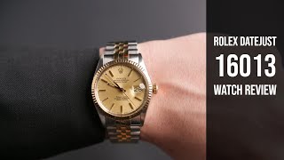 Mens Rolex 16013 Datejust Watch Review  Bobs Watches [upl. by Aimat109]