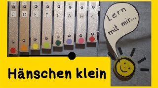 Hänschen klein Glockenspiel lernen  Anleitung für Kinder  Kinderlied [upl. by Byron512]