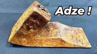 Adze N4 Restoration Project  Vintage Wood Carving Axe Tool Restoration [upl. by Anaerda]