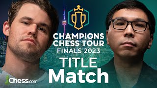 TITLE MATCH Magnus v Wesley Wesley Must Win on Demand Champions Chess Tour Finals 2023 Set 2 [upl. by Robinett358]