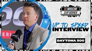 Daytona track president gives update after Great American Race pushed to Monday  NASCAR [upl. by Yemiaj]