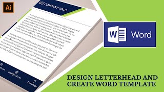 Design a letterhead in Adobe Illustrator for Word Template [upl. by Niabi390]