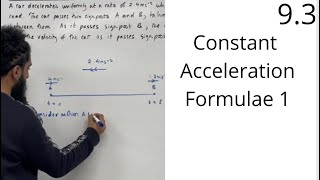 Edexcel AS Level Maths 93 Constant Acceleration Formulae 1 [upl. by Akirehs]