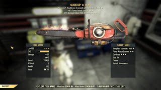 Fallout 76 Bloodied Chainsaw Build 2023 [upl. by Trovillion152]