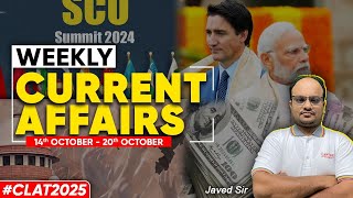 CLAT 2025  Weekly Current Affair amp GK 14 Oct  20 Oct  Imp GK amp Current Affairs for CLAT 2025 [upl. by Stinson]