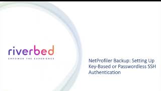 NetProfiler Backup SSH key setup [upl. by Odessa517]