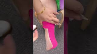 Tape for calf pain fyp kinesio kinesiotape health football [upl. by Kellyann895]