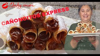 🥣Cañoncitos de Dulce de Leche Receta Express [upl. by Lebatsirc]