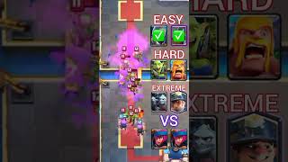 Firecracker Vs Easy Hard Extreme Cards clashroyalememes games supercell gaming clash gameplay [upl. by Anallese]