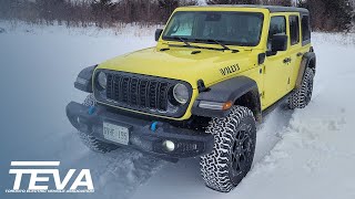 2024 Jeep Wrangler Willys 4XE PHEV winter review [upl. by Kantos]