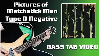 Pictures of Matchstick Men  Type O Negative  Ozzy Osbourne Bass Cover  Tab Video [upl. by Marlene]