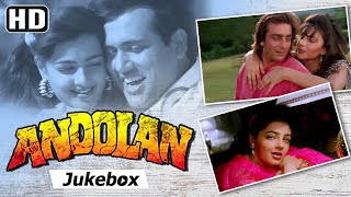 Andolan Movie Songs  Audio Jukebox  Govinda Sanjay Dutt Mamta Kulkarni  90s Movie Songs [upl. by Cissie778]