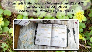 Plan with me in my Wonderland222 AIO featuring Mandy Lynn Plans for March 1824 2024 [upl. by Hugues]