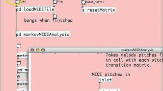 Markov Chains 2nd order  PureData Algorithmic Composition [upl. by Lered]