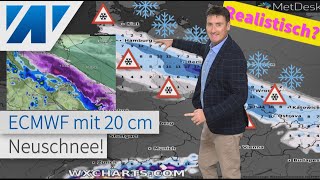 Wintereinbruch ECMWF mit fetter Schneewalze am Freitag APERGE ICON CMC zurückhaltender GFS NIX [upl. by Ahcarb]