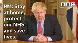 Coronavirus PM Boris Johnsons lockdown statement BBCNews  BBC [upl. by Ahsilaf]