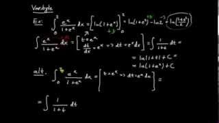 Integraler del 6  partialintegration och variabelbyte kombinerat med insättningsformeln [upl. by Kristofor]