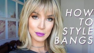 HOW TO BLOW OUT amp STYLE BANGS  THE EASY WAY  LeighAnnSays [upl. by Bluhm904]