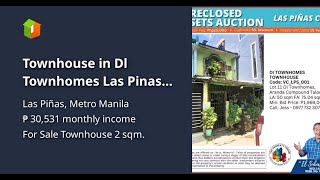 Townhouse in Dl Townhomes Las Pinas City [upl. by Shanna355]