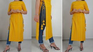 New Kurti Design Cutting and Stitchinglatest side Dori Kurti CuttingSuit Kurti Design 2023 [upl. by Shaffert]