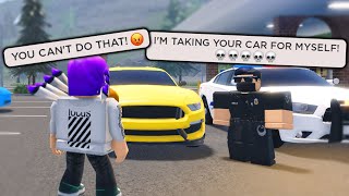 THIS COP STOLE MY CAR THEN LIED TO HIS PARTNERS Roblox [upl. by Zandra142]