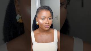 Ponytail tutorial hairstyle 4chair howtostylenaturalhair 4chairstyles naturalhair grwm [upl. by Yattirb466]