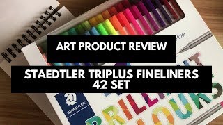 Art Product Review of the Staedtler Triplus Fineliner 42 Set [upl. by Harikahs]