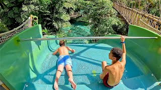 Steep Wide Waterslide at Center Parcs De Eemhof Netherlands [upl. by Dehlia]