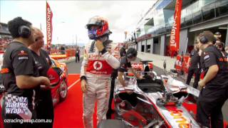 Bathurst Vodafone Driver Swap 2011  Craig Lowndes and Jenson Button HD [upl. by Komarek766]