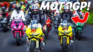 Ketika Pembalap VR46 MotoGP Wheelie di Bali [upl. by Aihsatal285]