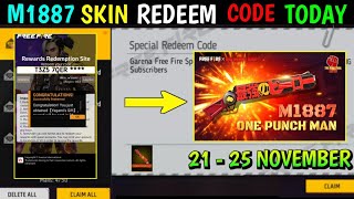 FREE FIRE REDEEM CODE TODAY 21 NOVEMBER REDEEM CODE FREE FIRE  FF REDEEM CODE TODAY 21 NOVEMBER FF🤯 [upl. by Ecinreb396]