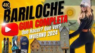 GUIA completa BARILOCHE invierno 2024  que HACER [upl. by Ariay]