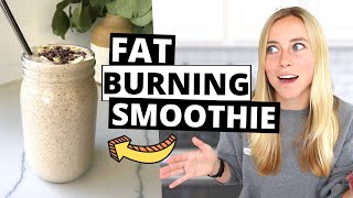 My FAT BURNING Almond Butter Cup Smoothie Recipe Intermittent Fasting Smoothie Recipe [upl. by Jennilee717]